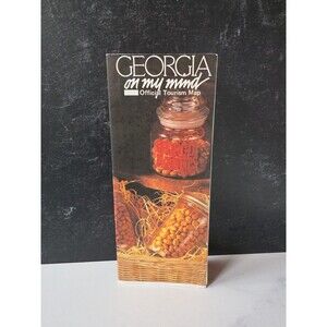 Georgia On My Mind Official Tourism Tourist Road Travel Vacation Map Vintage
